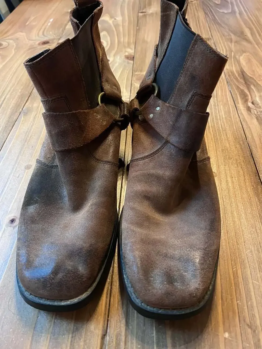 Bed Stu Brown Leather Fairbanks Harness Chelsea Ankle Boots Men's Size 11M